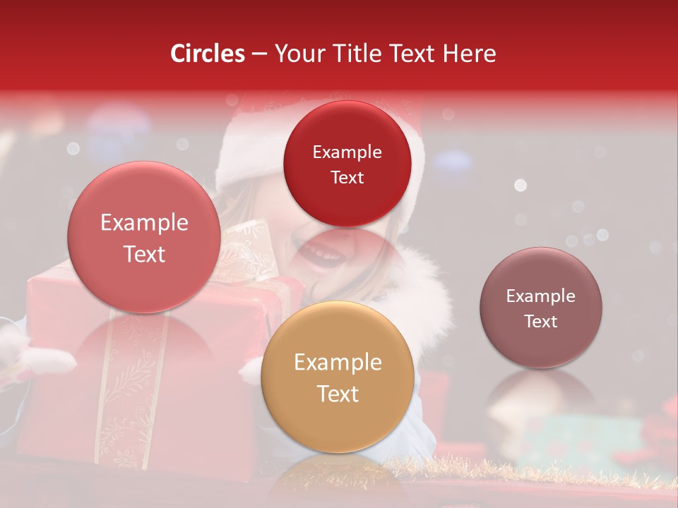 Girl Christmas Present PowerPoint Template