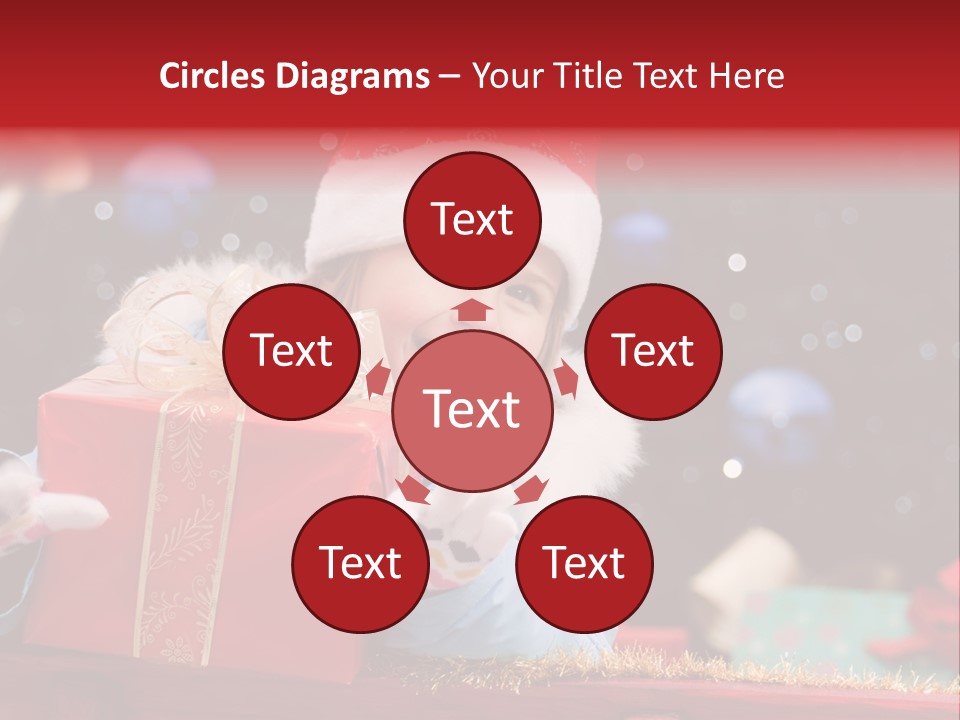 Girl Christmas Present PowerPoint Template