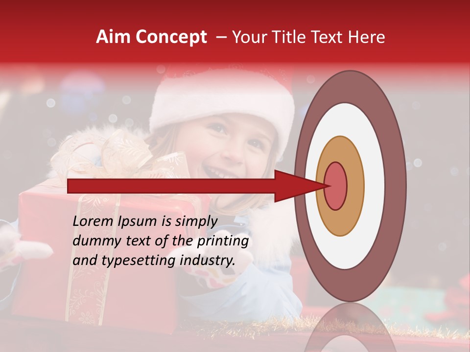 Girl Christmas Present PowerPoint Template