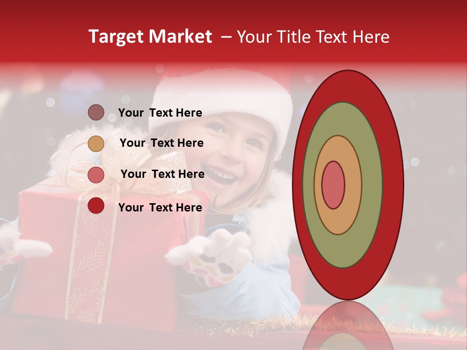 Girl Christmas Present PowerPoint Template