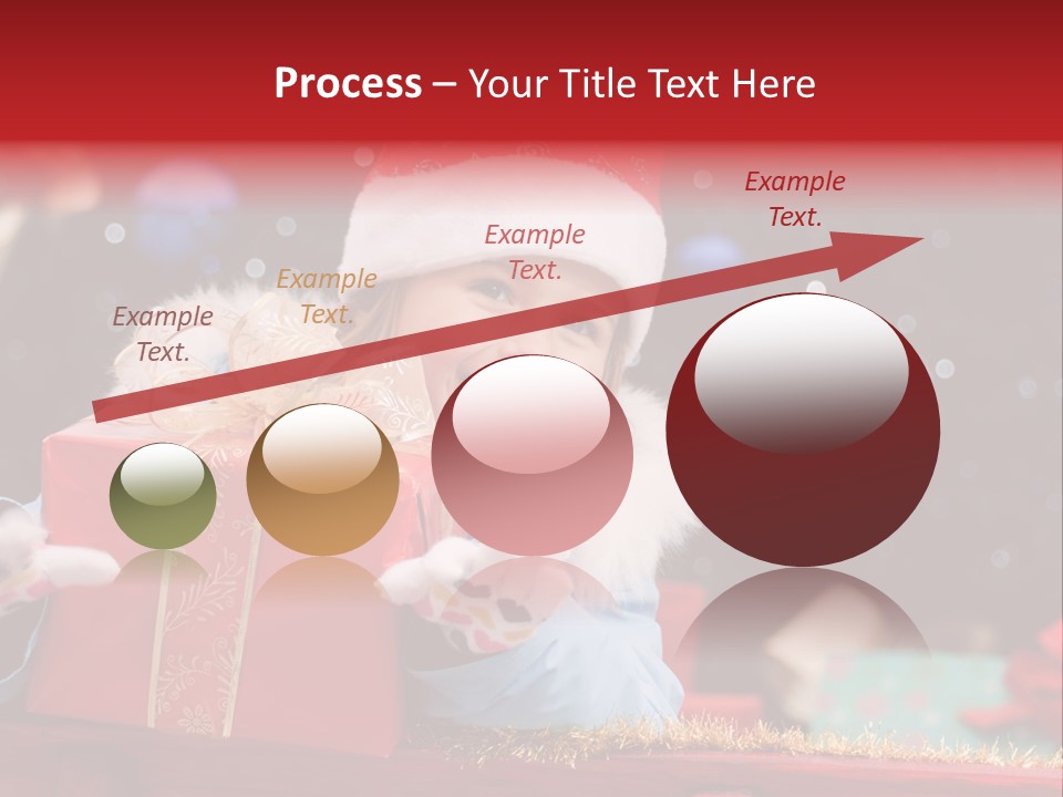 Girl Christmas Present PowerPoint Template