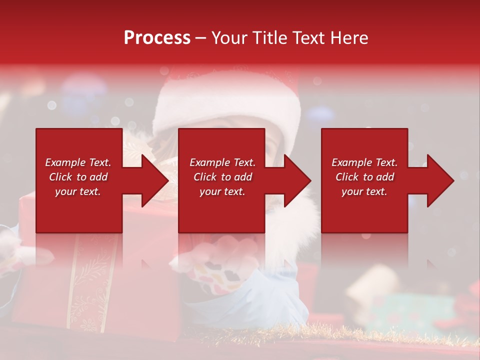 Girl Christmas Present PowerPoint Template