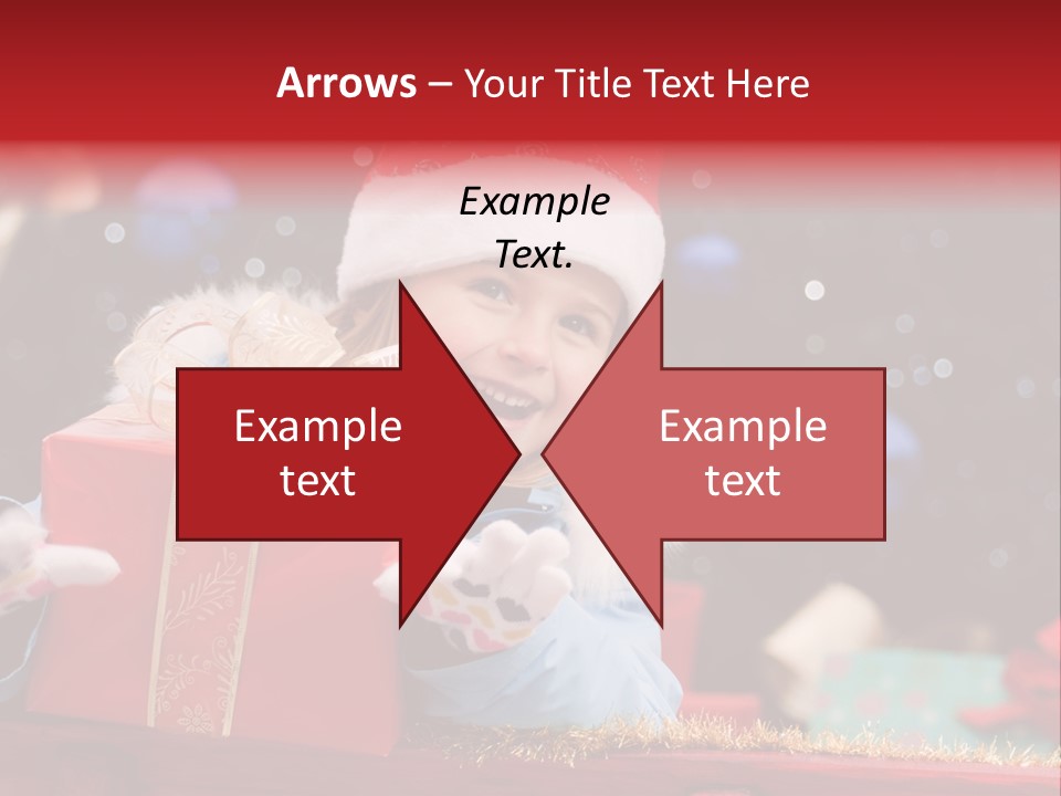 Girl Christmas Present PowerPoint Template