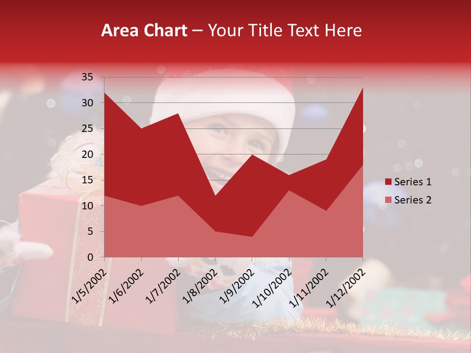 Girl Christmas Present PowerPoint Template