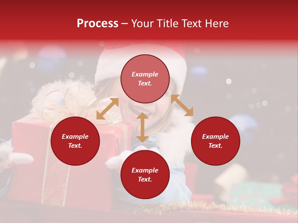 Girl Christmas Present PowerPoint Template