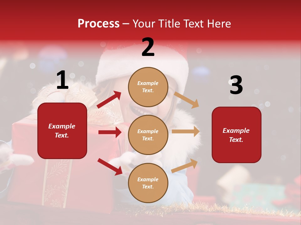 Girl Christmas Present PowerPoint Template