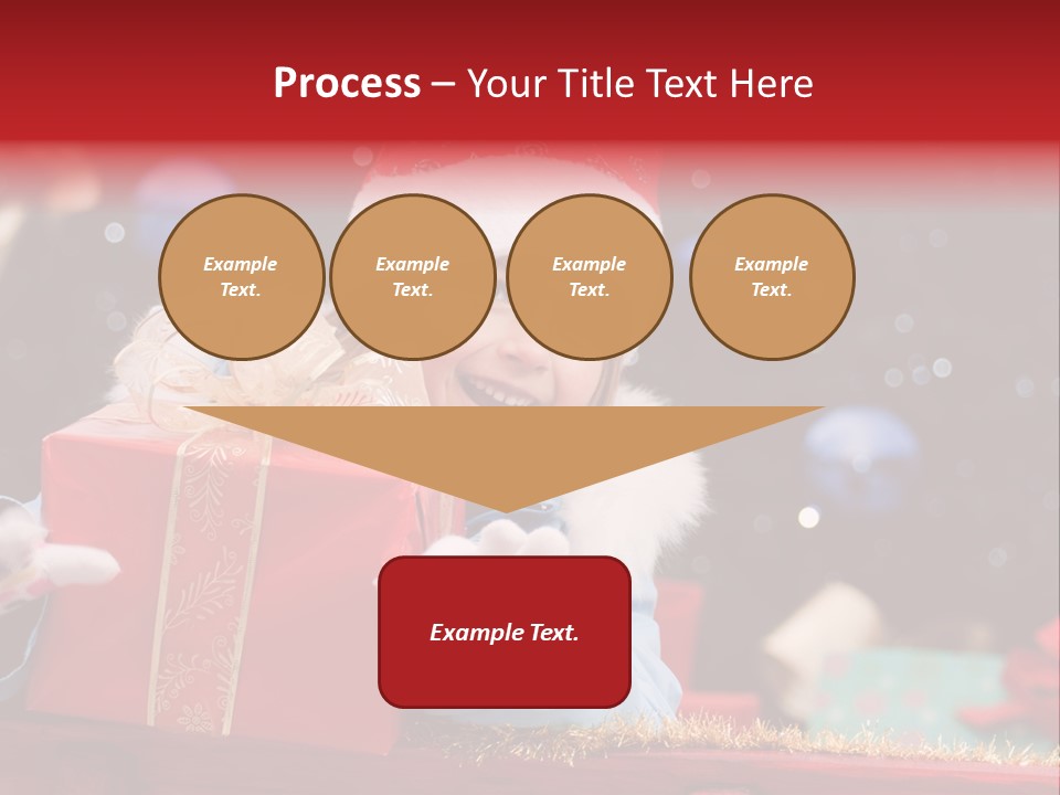 Girl Christmas Present PowerPoint Template