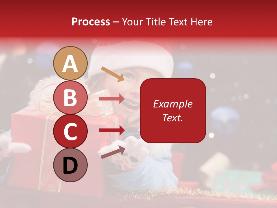 Girl Christmas Present PowerPoint Template