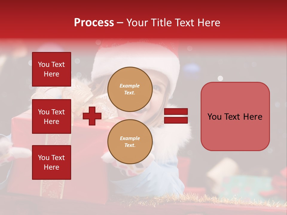 Girl Christmas Present PowerPoint Template
