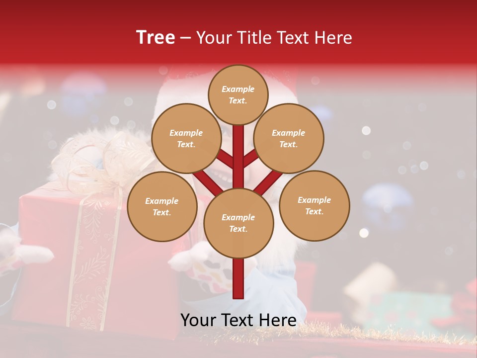 Girl Christmas Present PowerPoint Template