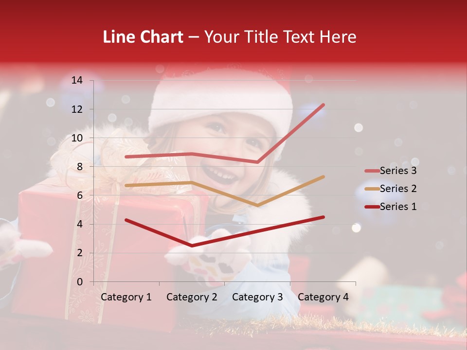Girl Christmas Present PowerPoint Template