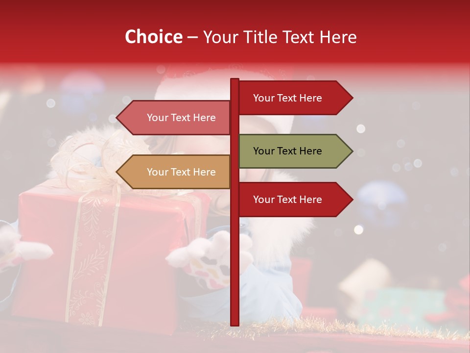 Girl Christmas Present PowerPoint Template