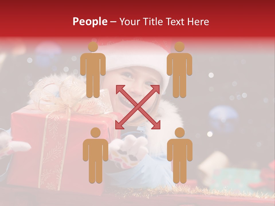 Girl Christmas Present PowerPoint Template