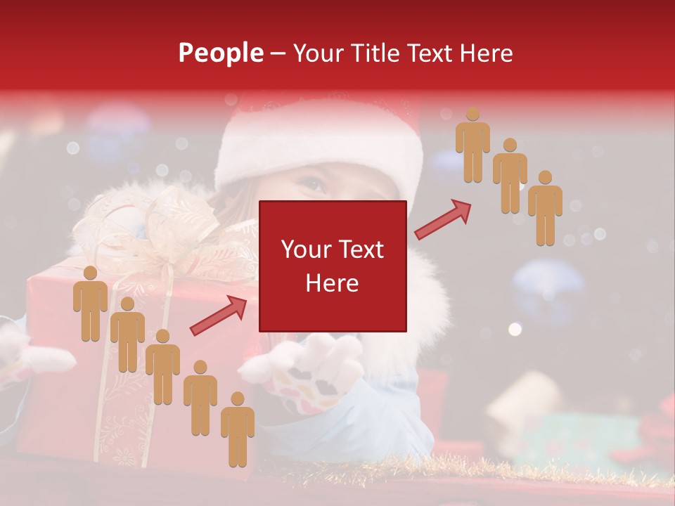 Girl Christmas Present PowerPoint Template