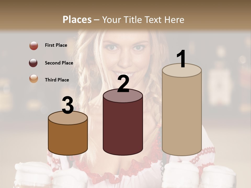 Oktoberfest Girl Beer PowerPoint Template
