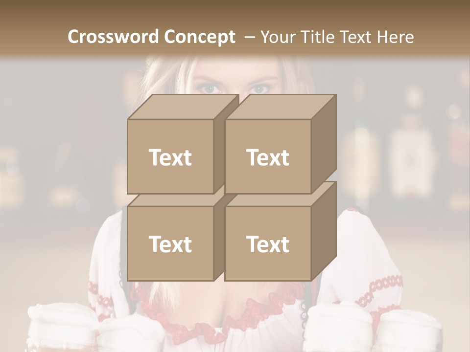 Oktoberfest Girl Beer PowerPoint Template