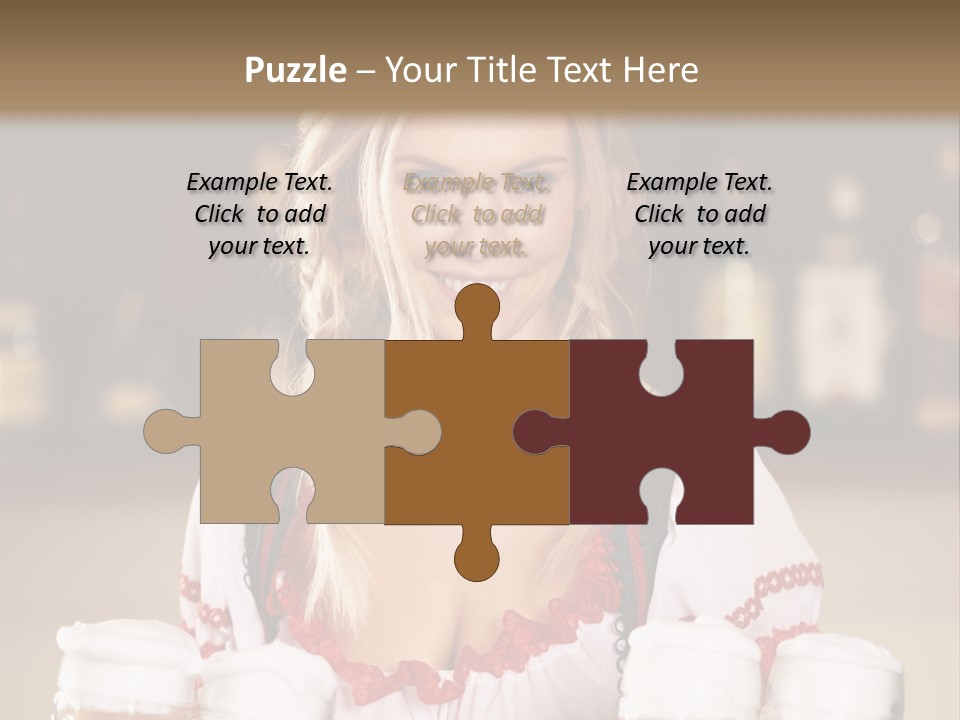 Oktoberfest Girl Beer PowerPoint Template