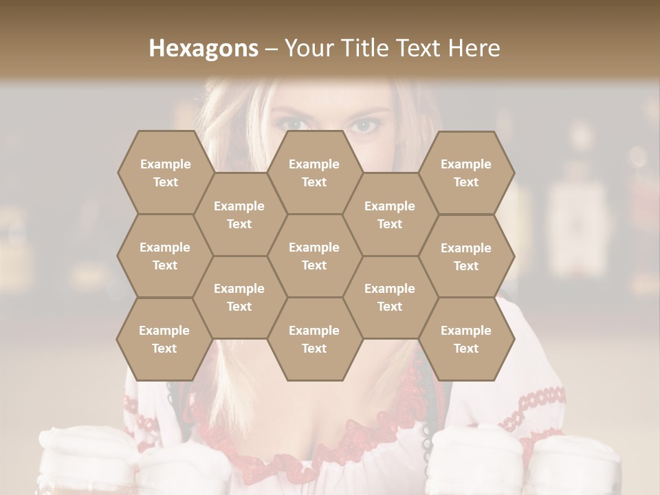 Oktoberfest Girl Beer PowerPoint Template