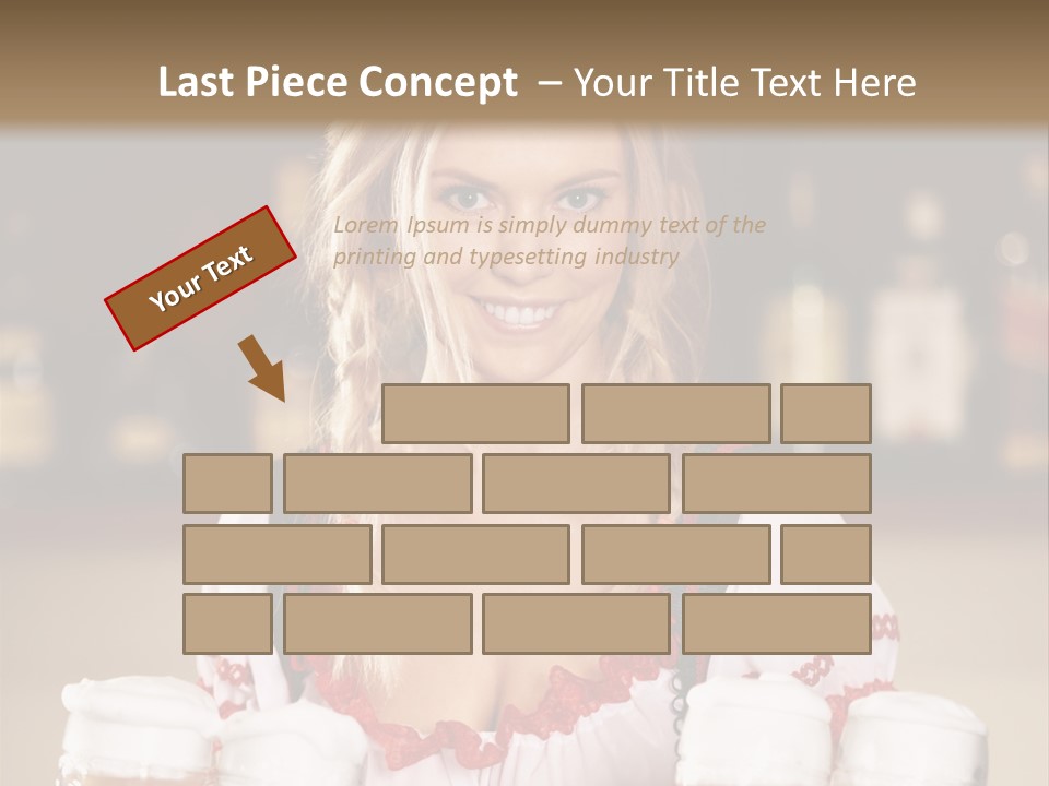 Oktoberfest Girl Beer PowerPoint Template
