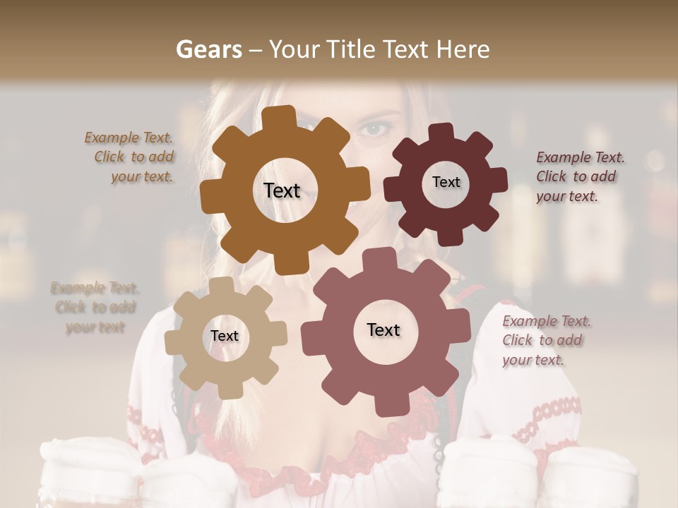 Oktoberfest Girl Beer PowerPoint Template