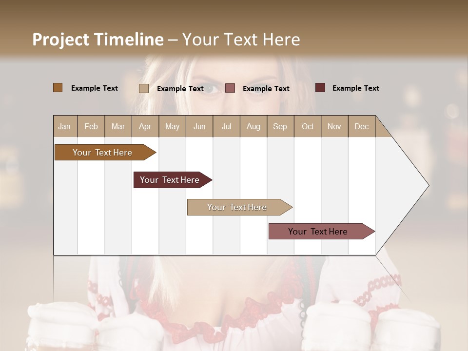 Oktoberfest Girl Beer PowerPoint Template
