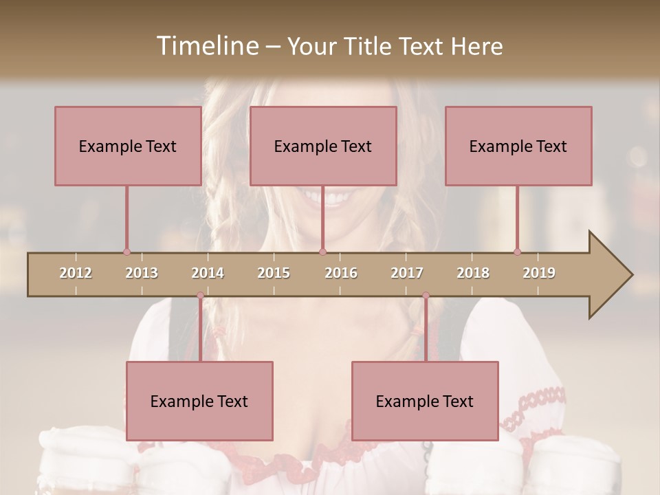 Oktoberfest Girl Beer PowerPoint Template