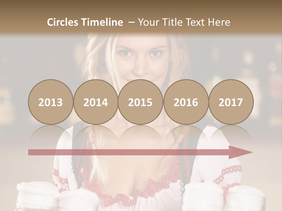 Oktoberfest Girl Beer PowerPoint Template