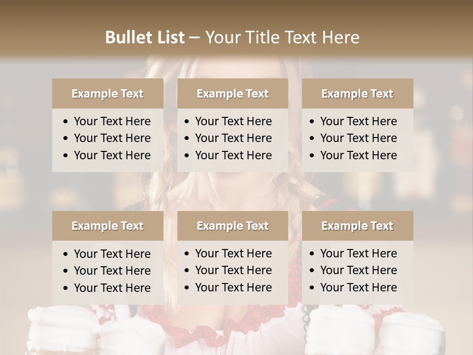 Oktoberfest Girl Beer PowerPoint Template