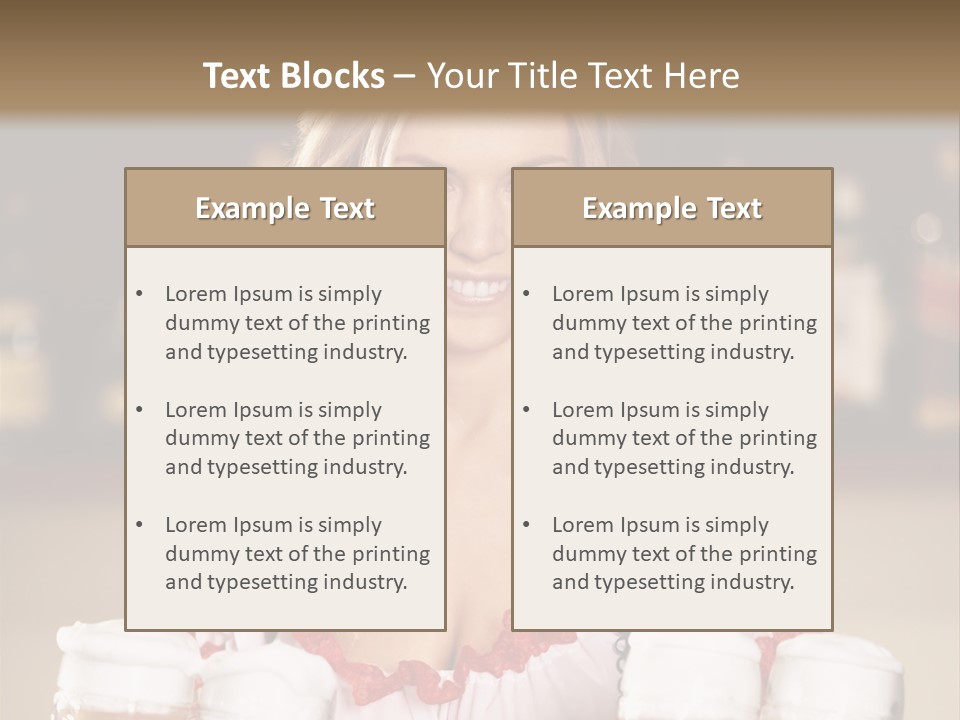 Oktoberfest Girl Beer PowerPoint Template