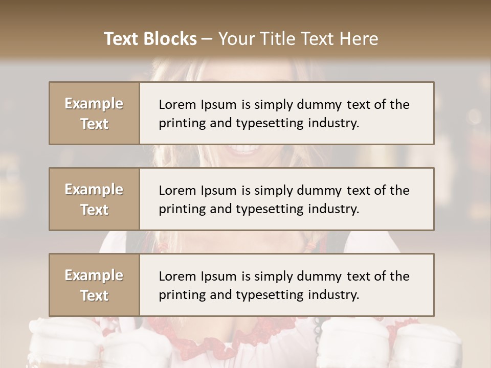 Oktoberfest Girl Beer PowerPoint Template