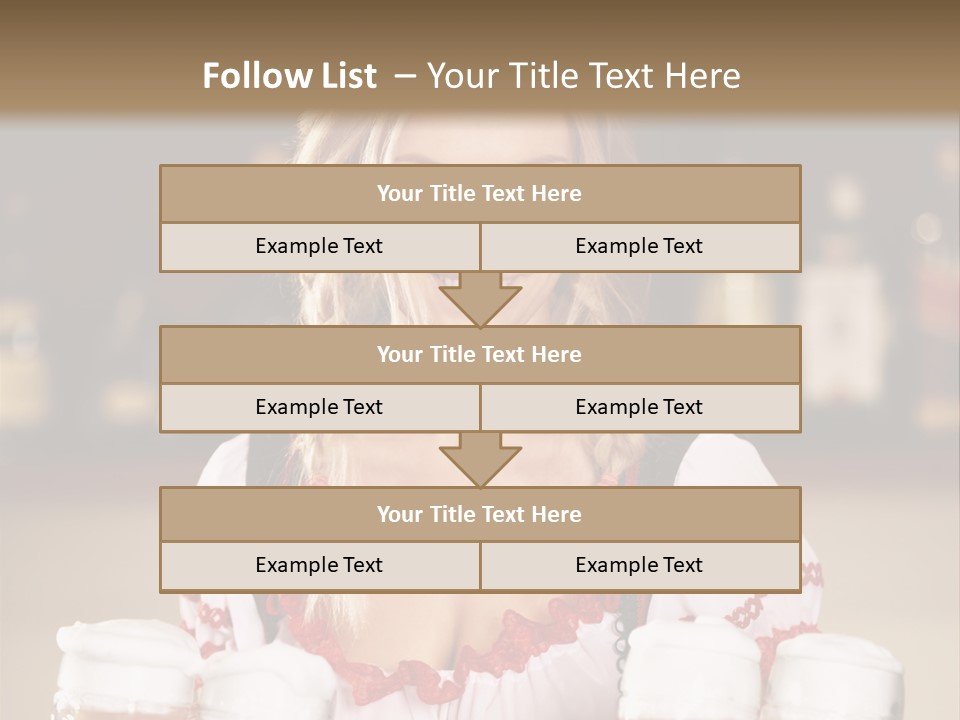 Oktoberfest Girl Beer PowerPoint Template