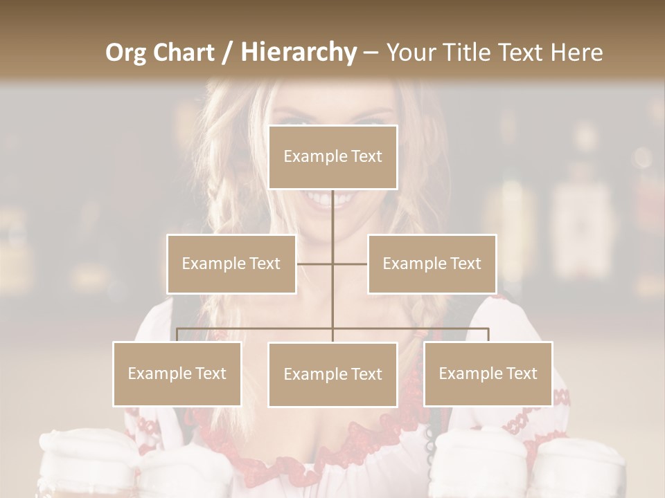 Oktoberfest Girl Beer PowerPoint Template