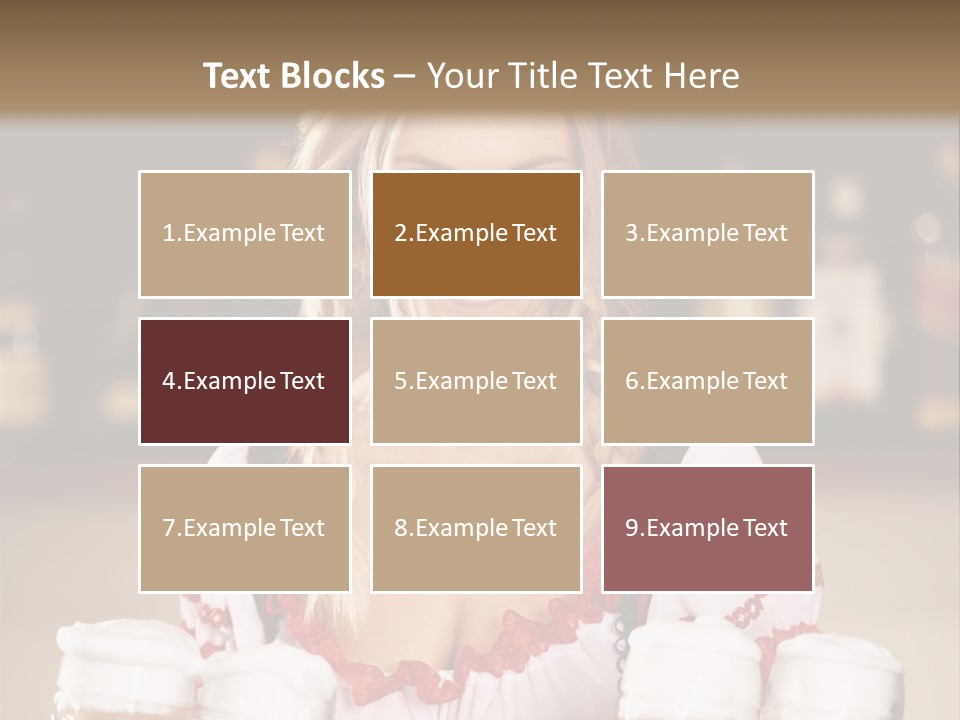 Oktoberfest Girl Beer PowerPoint Template