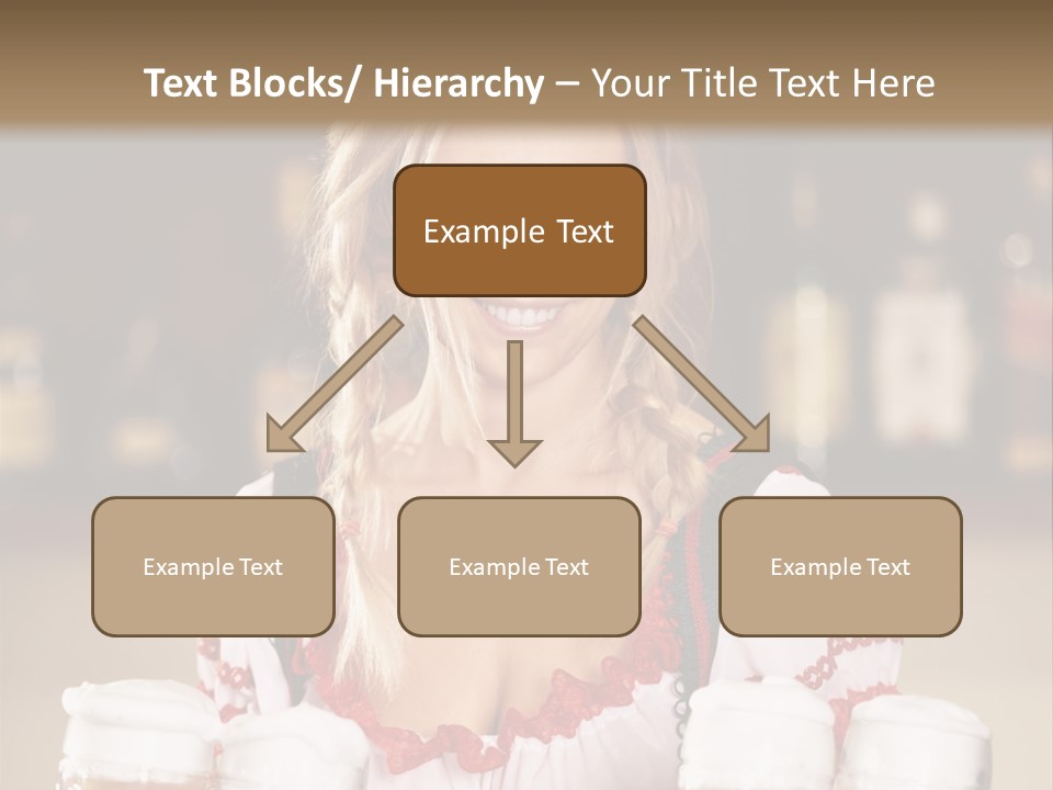 Oktoberfest Girl Beer PowerPoint Template