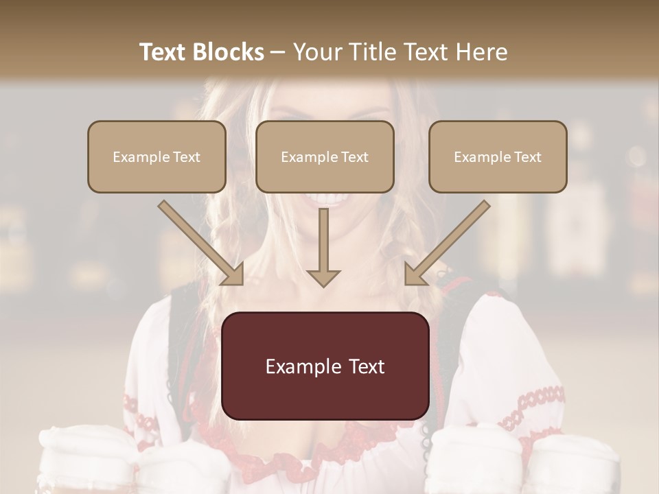 Oktoberfest Girl Beer PowerPoint Template