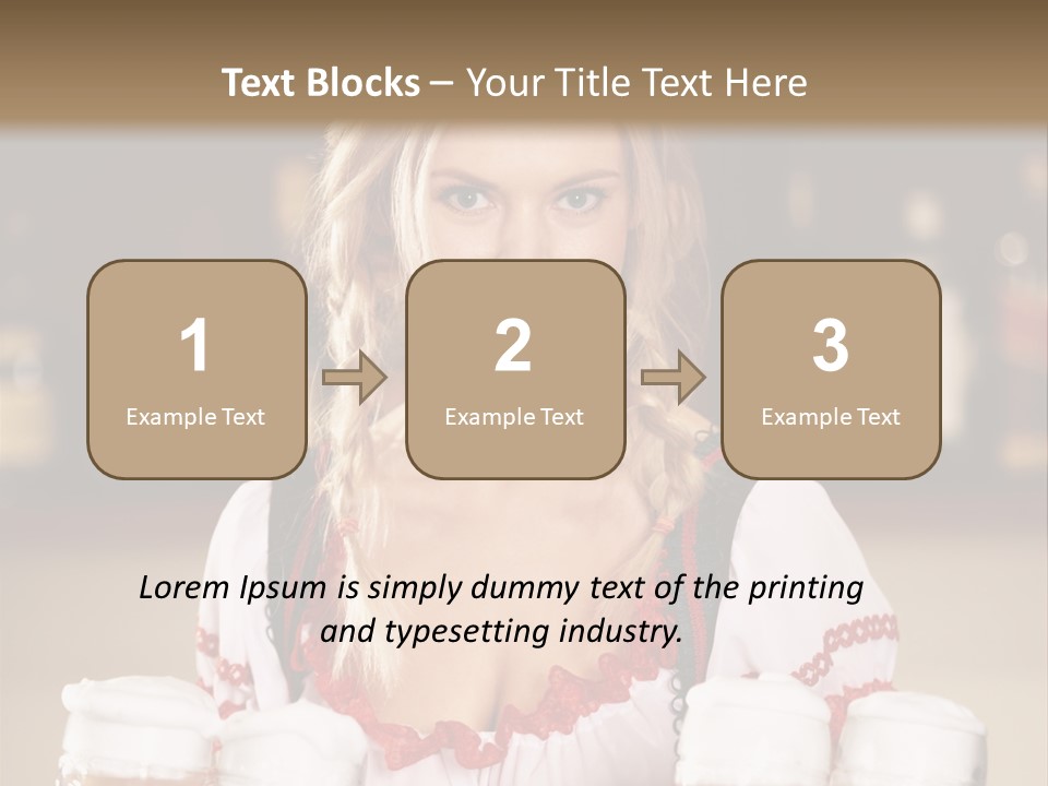 Oktoberfest Girl Beer PowerPoint Template