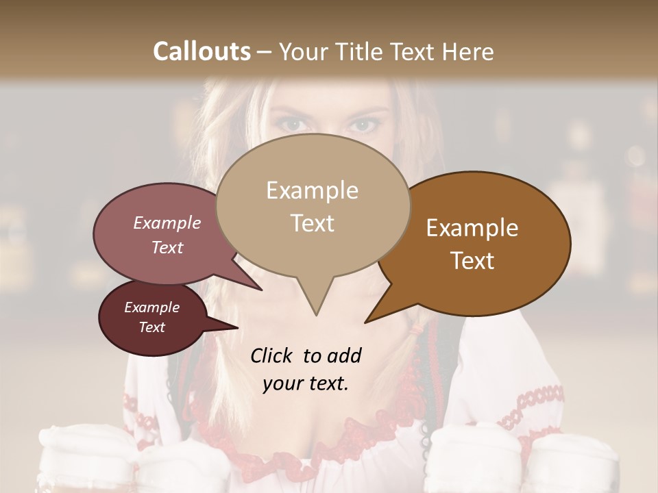 Oktoberfest Girl Beer PowerPoint Template