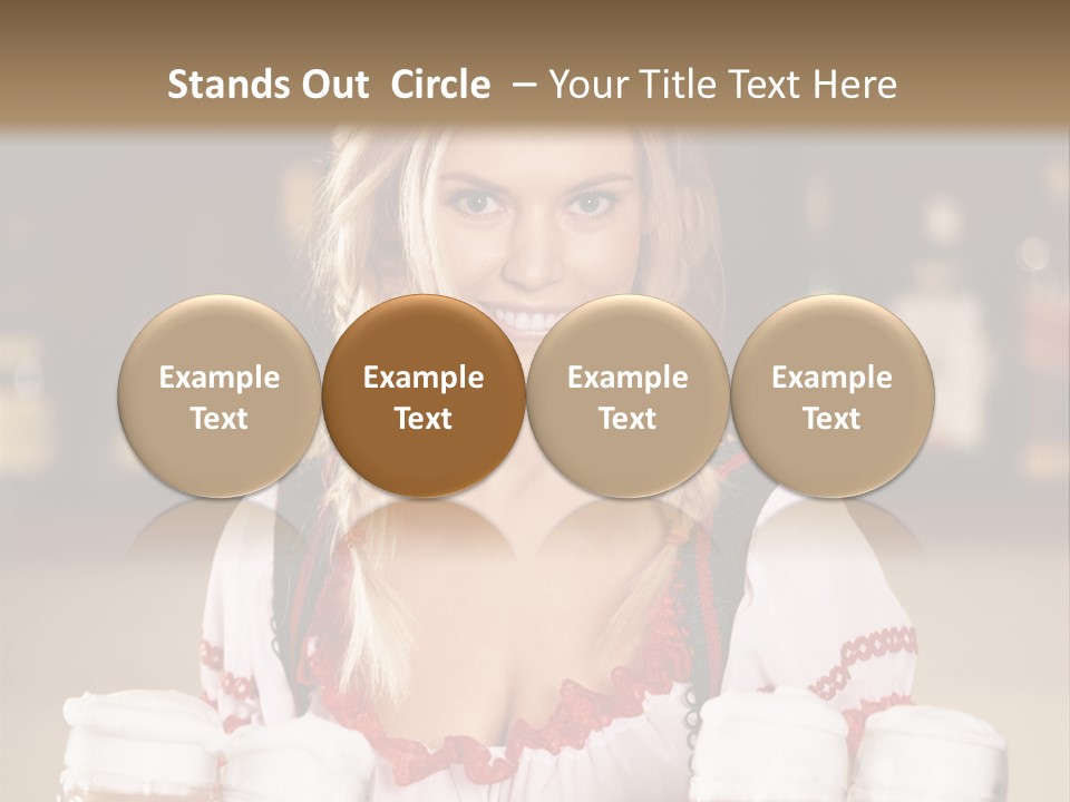 Oktoberfest Girl Beer PowerPoint Template