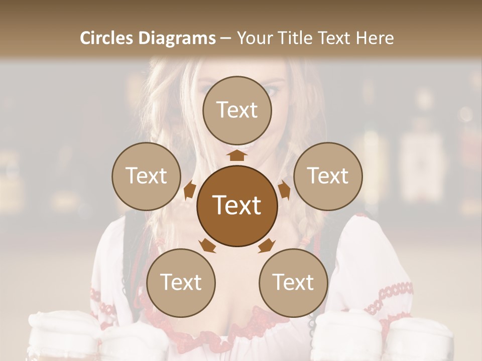 Oktoberfest Girl Beer PowerPoint Template