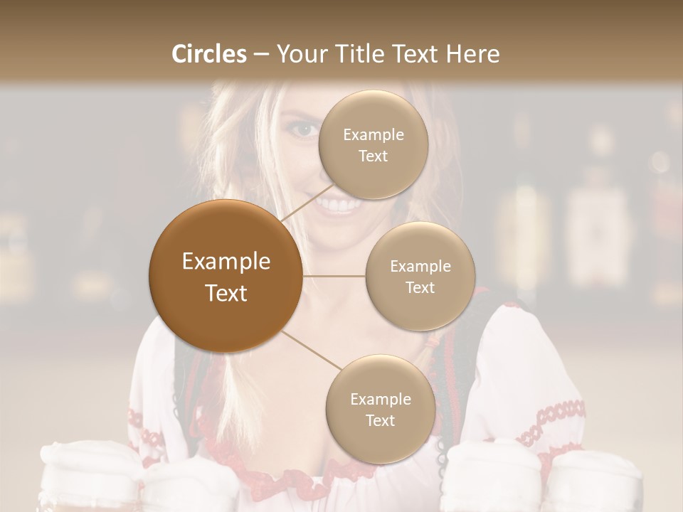 Oktoberfest Girl Beer PowerPoint Template
