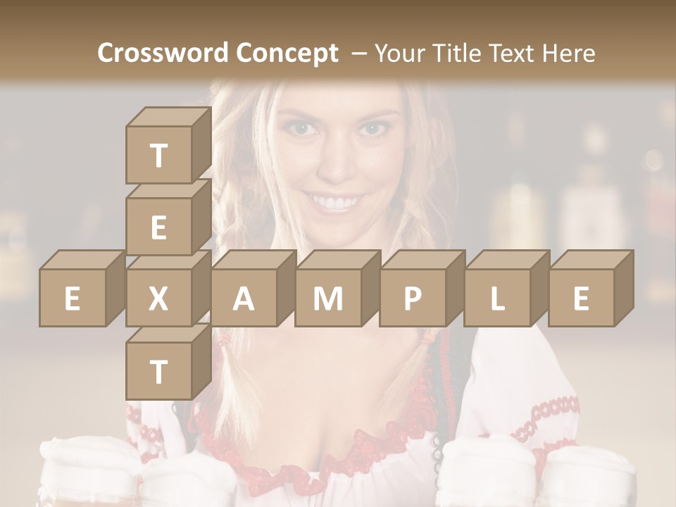 Oktoberfest Girl Beer PowerPoint Template