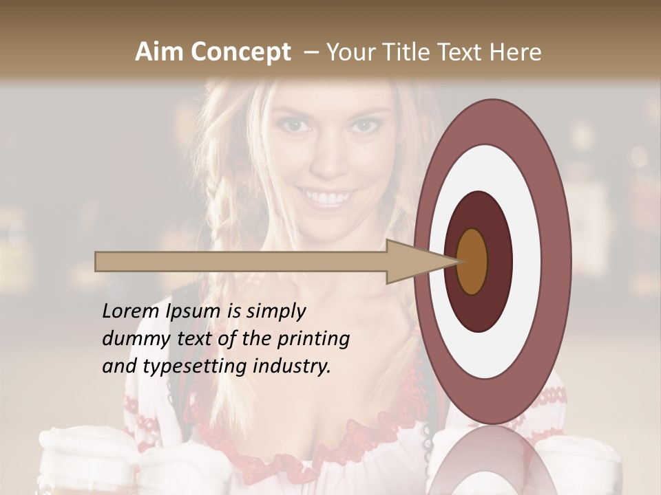 Oktoberfest Girl Beer PowerPoint Template