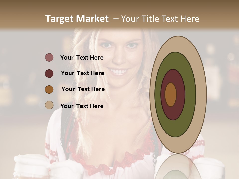 Oktoberfest Girl Beer PowerPoint Template