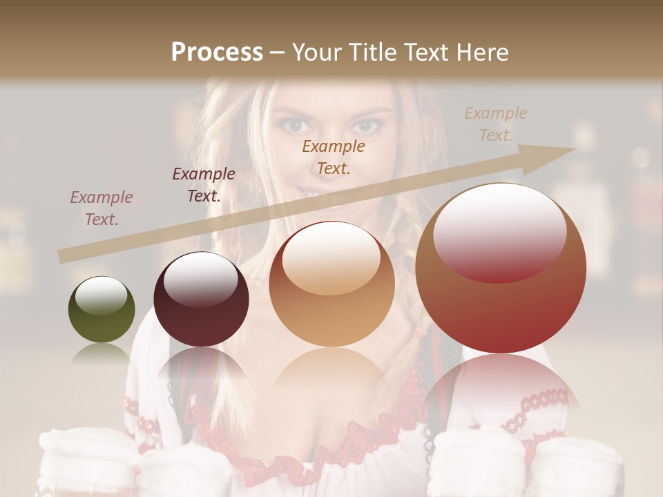 Oktoberfest Girl Beer PowerPoint Template