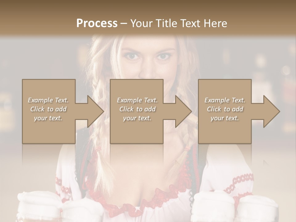 Oktoberfest Girl Beer PowerPoint Template