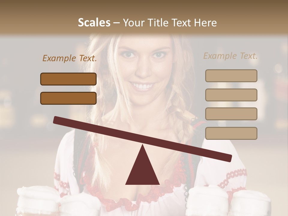 Oktoberfest Girl Beer PowerPoint Template