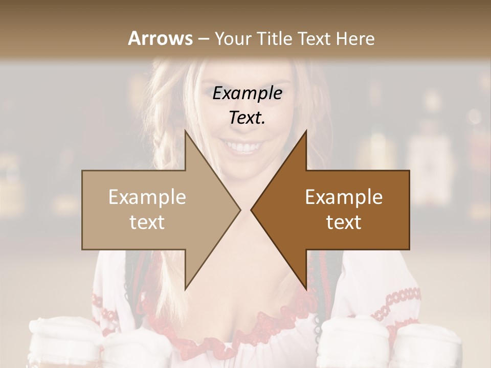 Oktoberfest Girl Beer PowerPoint Template