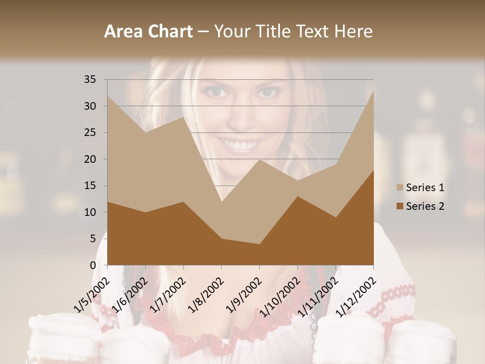 Oktoberfest Girl Beer PowerPoint Template