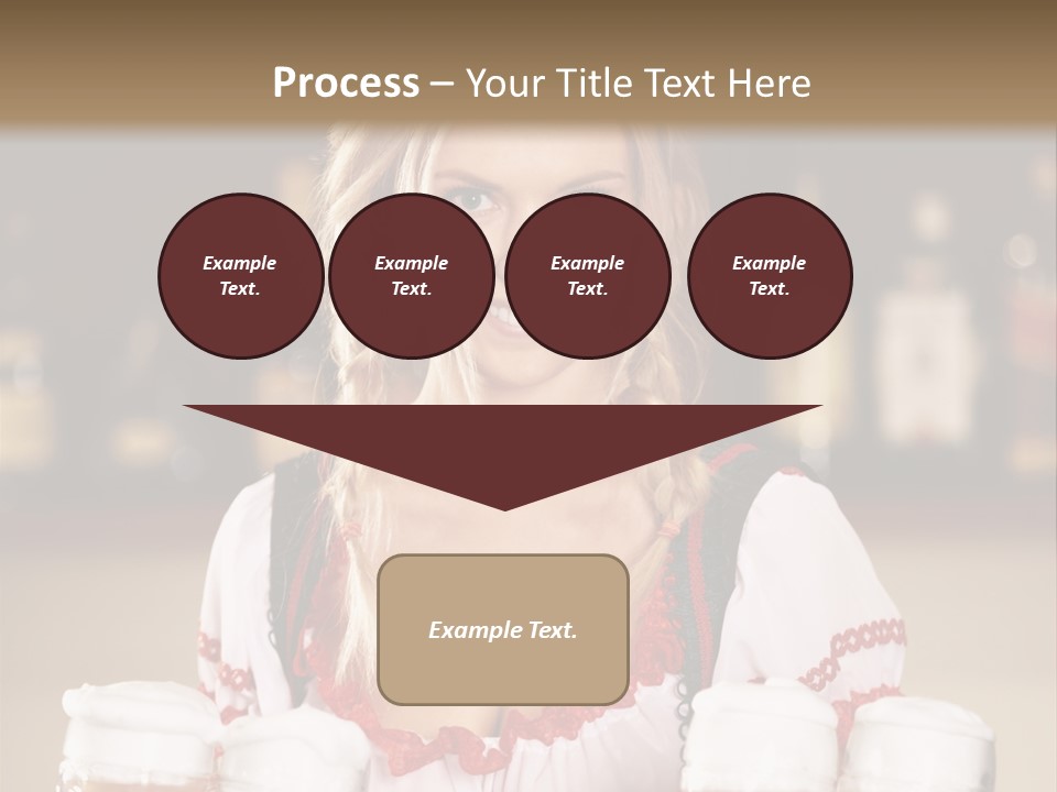 Oktoberfest Girl Beer PowerPoint Template