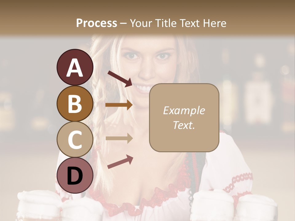 Oktoberfest Girl Beer PowerPoint Template
